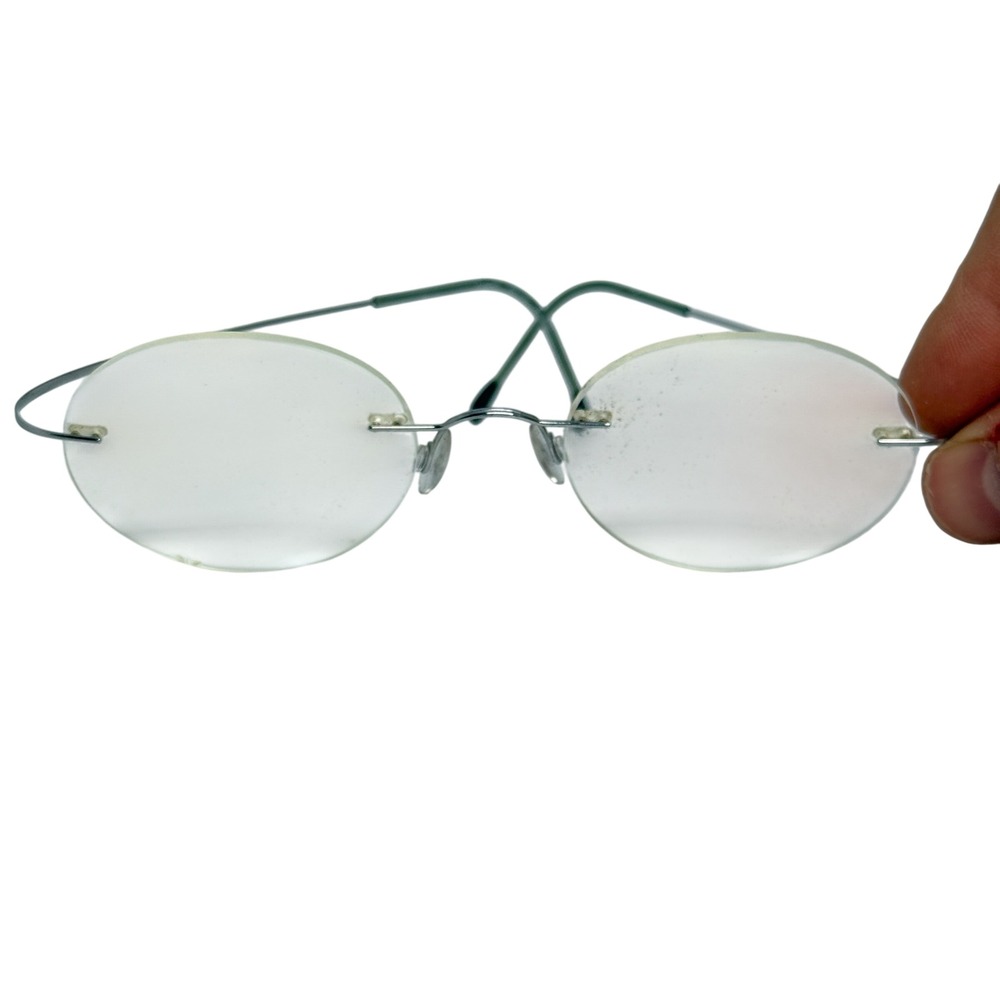Silhouette Oval Eyeglasses Frames Lightweight Thin Metal Arms Women's 21182